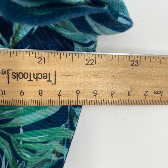 J. Jill Maxi Dress Women’s Large Coastal Tropical Leaves Vacation Resortwear - Picture 8 of 10